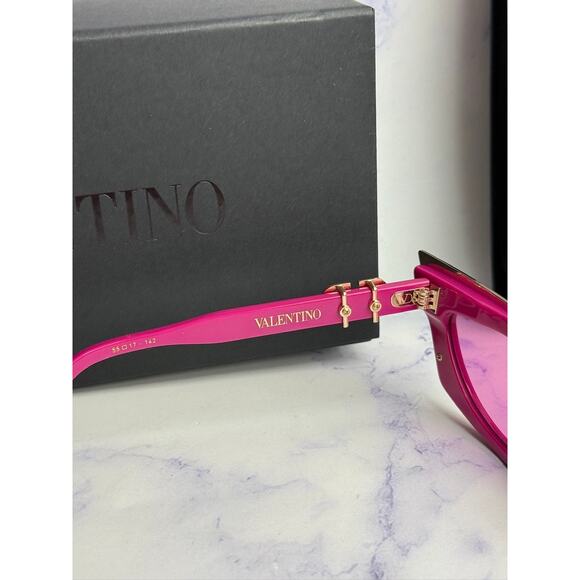 NEW Valentino V-Goldcut VLS113-C Pink Cat Eye Sunglasses main image 7